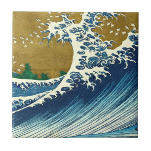 Hokusai Grote Golfpatroon: Japanse Ukiyo-e Kunst Tegeltje
