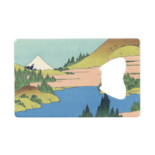 Hokusai Hakone Lake in de provincie Sagami Creditkaart Flessenopener