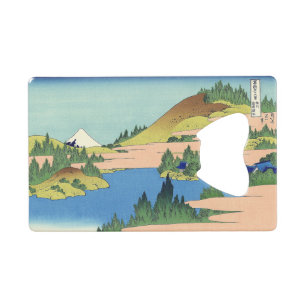 Hokusai Hakone Lake in de provincie Sagami Creditkaart Flessenopener