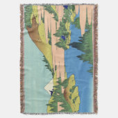 Hokusai Hakone Lake in de provincie Sagami Deken (Voorkant Verticaal)