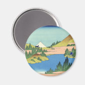 Hokusai Hakone Lake in de provincie Sagami Magneet (Voorkant / Achterkant)