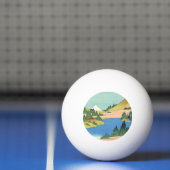 Hokusai Hakone Lake in de provincie Sagami Pingpongbal (Net)