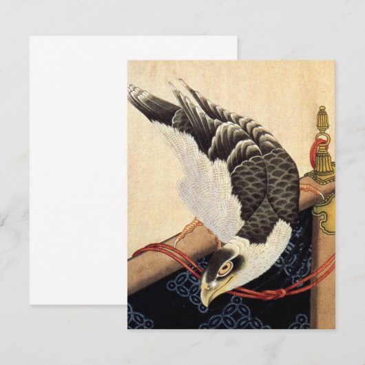 Hokusai Hawk Invitaties Kaart (Voorkant / Achterkant)