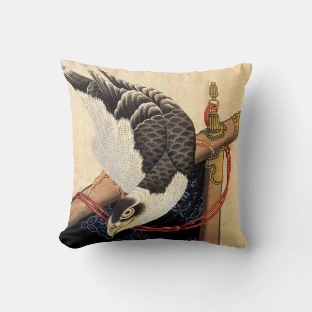 Hokusai Hawk Pillow Kussen (Voorkant)