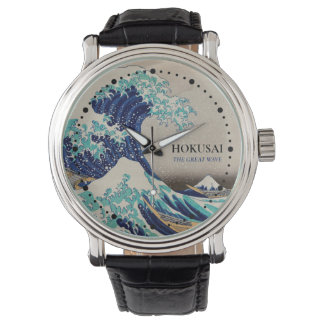 Hokusai is de grote golfwacht horloge