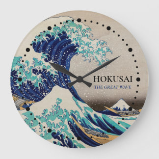 Hokusai is de grote golfwandklok grote klok