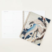 Hokusai Japanese Art Two Cranes Snowy Pine Planner (Display)
