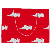 HOKUSAI JAPANESE MOUNTAIN PRINT Gift Bag Groot Cadeauzakje (Achterkant)