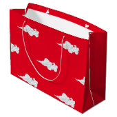 HOKUSAI JAPANESE MOUNTAIN PRINT Gift Bag Groot Cadeauzakje (Achterkant Gekanteld)