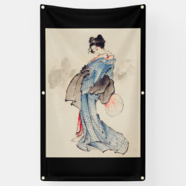 HOKUSAI JAPANESE PRINT BANNER MET GROMMETEN