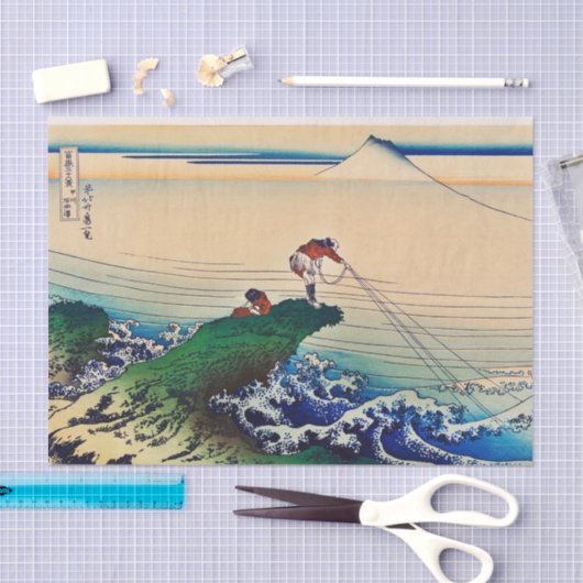 HOKUSAI JAPANESE WOODBLOCK AFDRUKpapier Tissuepapier (Craft)