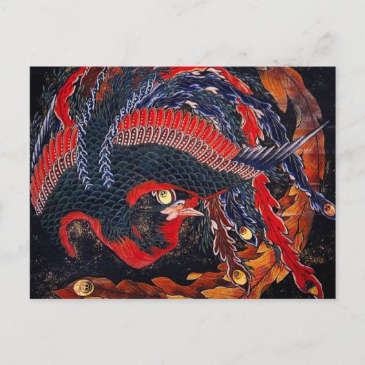 Hokusai Japans Phoenix Briefkaart (Voorkant)