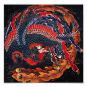 Hokusai Japans Phoenix Foto Afdruk (Voorkant)