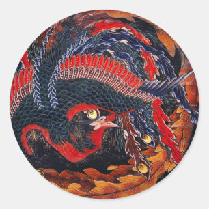Hokusai Japans Phoenix Stickers