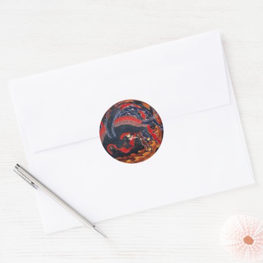 Hokusai Japans Phoenix Stickers (Envelop)