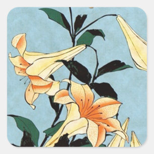 Hokusai Japanse Lilies Stickers