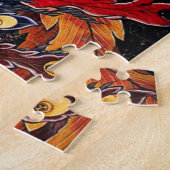 Hokusai Japanse Phoenix Puzzle Legpuzzel (Zijkant)