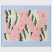 HOKUSAI JAPANSE VOGELS EN WOLKEN inpakpapier (Vlak)