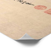 Hokusai Java Sparrow on Magnolia Gallery Poster (Hoek)