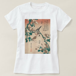 Hokusai Java Sparrow on Magnolia Gallery T-shirt
