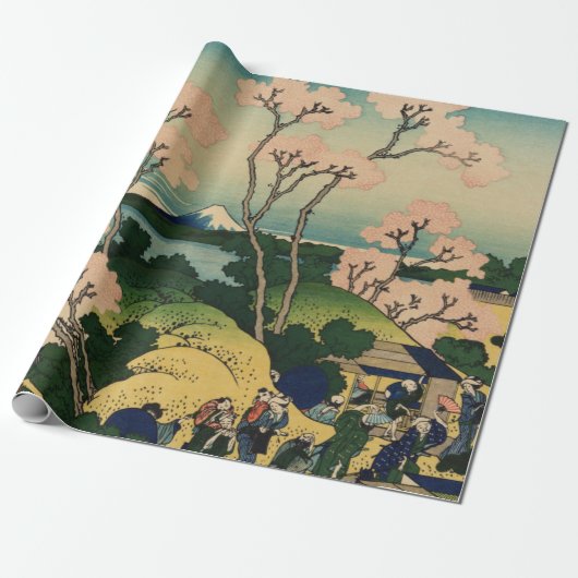 Hokusai Katsushika - Goten-Yama-Hill, Shinagawa Cadeaupapier (Uitgerold)