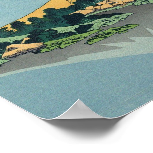 Hokusai Katsushika - Mount Fuji Poster (Hoek)