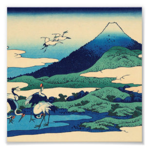 Hokusai Katsushika - Umezawa in de provincie Sagam Foto Afdruk