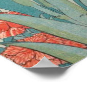 Hokusai Kingfisher Iris en Wild Pinks Gallery HD Poster (Hoek)