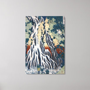 Hokusai Kirifuri Herfsten, Mount Kurokami, Shimots Canvas Afdruk