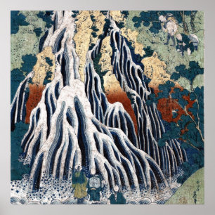 Hokusai Kirifuri Herfsten, Mount Kurokami, Shimots Poster