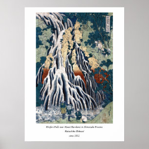 Hokusai Kirifuri Herfsten, Mount Kurokami, Shimots Poster