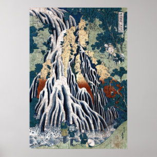 Hokusai Kirifuri Herfsten, Mount Kurokami, Shimots Poster