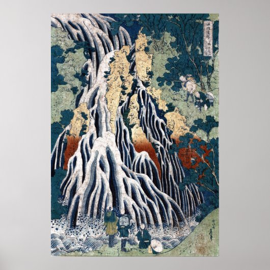 Hokusai Kirifuri Herfsten, Mount Kurokami, Shimots Poster (Voorkant)