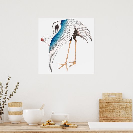 Hokusai-kraan Poster (Keuken)