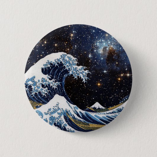 Hokusai & LH95 Ronde Button 5,7 Cm (Voorkant)
