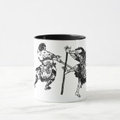 Hokusai manga samurai 1 mok (Midden)