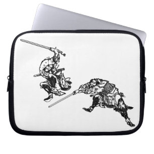 Hokusai manga samurai 2 laptop sleeve