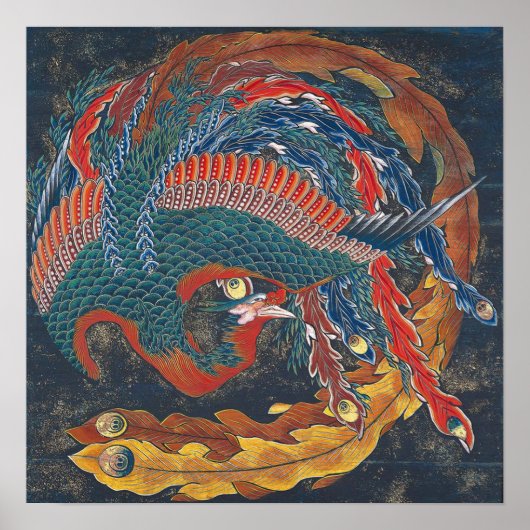 Hokusai - Matsuri Yatai Phoenix Poster (Voorkant)