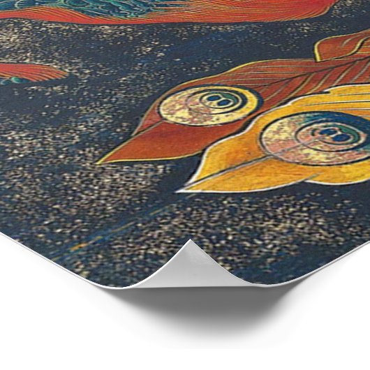 Hokusai - Matsuri Yatai Phoenix Poster (Hoek)