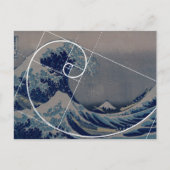 Hokusai Meets Fibonacci, Golden Ratio Briefkaart (Voorkant)