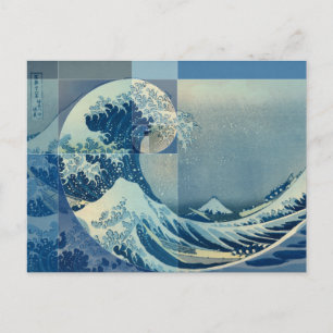 Hokusai Meets Fibonacci, Golden Ratio Briefkaart