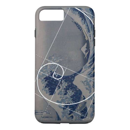 Hokusai Meets Fibonacci, Golden Ratio Case-Mate iPhone Case (Achterkant)