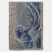 Hokusai Meets Fibonacci, Golden Ratio Deken (Voorkant Verticaal)