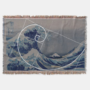 Hokusai Meets Fibonacci, Golden Ratio Deken