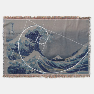 Hokusai Meets Fibonacci, Golden Ratio Deken