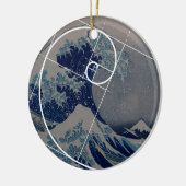 Hokusai Meets Fibonacci, Golden Ratio Keramisch Ornament (Links)