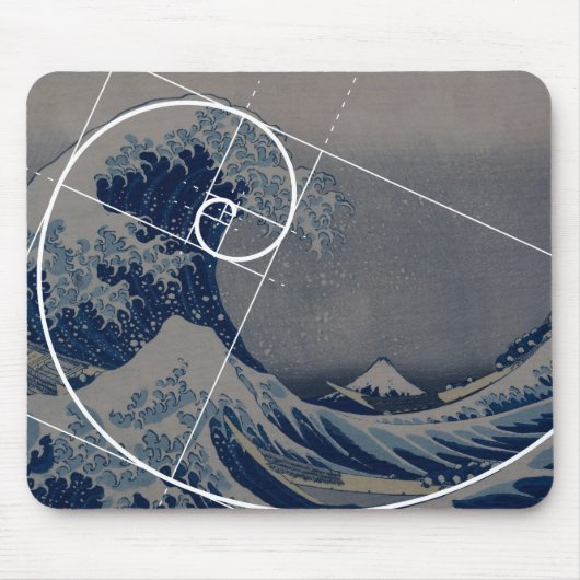 Hokusai Meets Fibonacci, Golden Ratio Muismat (Voorkant)