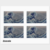 Hokusai Meets Fibonacci, Golden Ratio Rechthoekige Sticker (Vel)
