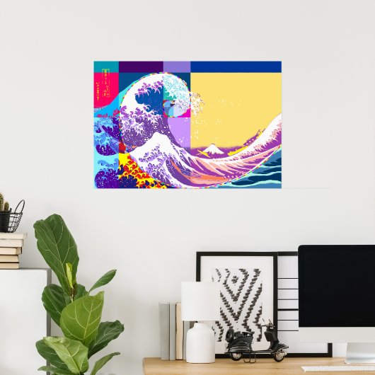 Hokusai Meets Fibonacci, Pop Art Style Poster (Thuiskantoor)