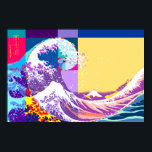 Hokusai Meets Fibonacci, Pop Art Style Poster<br><div class="desc">Een andere versie uit de serie "Hokusai Meets Fibonacci". Fibonacci-spiraalvormig bovenop "The Great Wave" door Hokusai. Uitvoerd in de kunststijl van de pop. Fibonacci sequentie,  gouden verhouding fascinerende kunstenaars en wetenschappers voor eeuwen.</div>